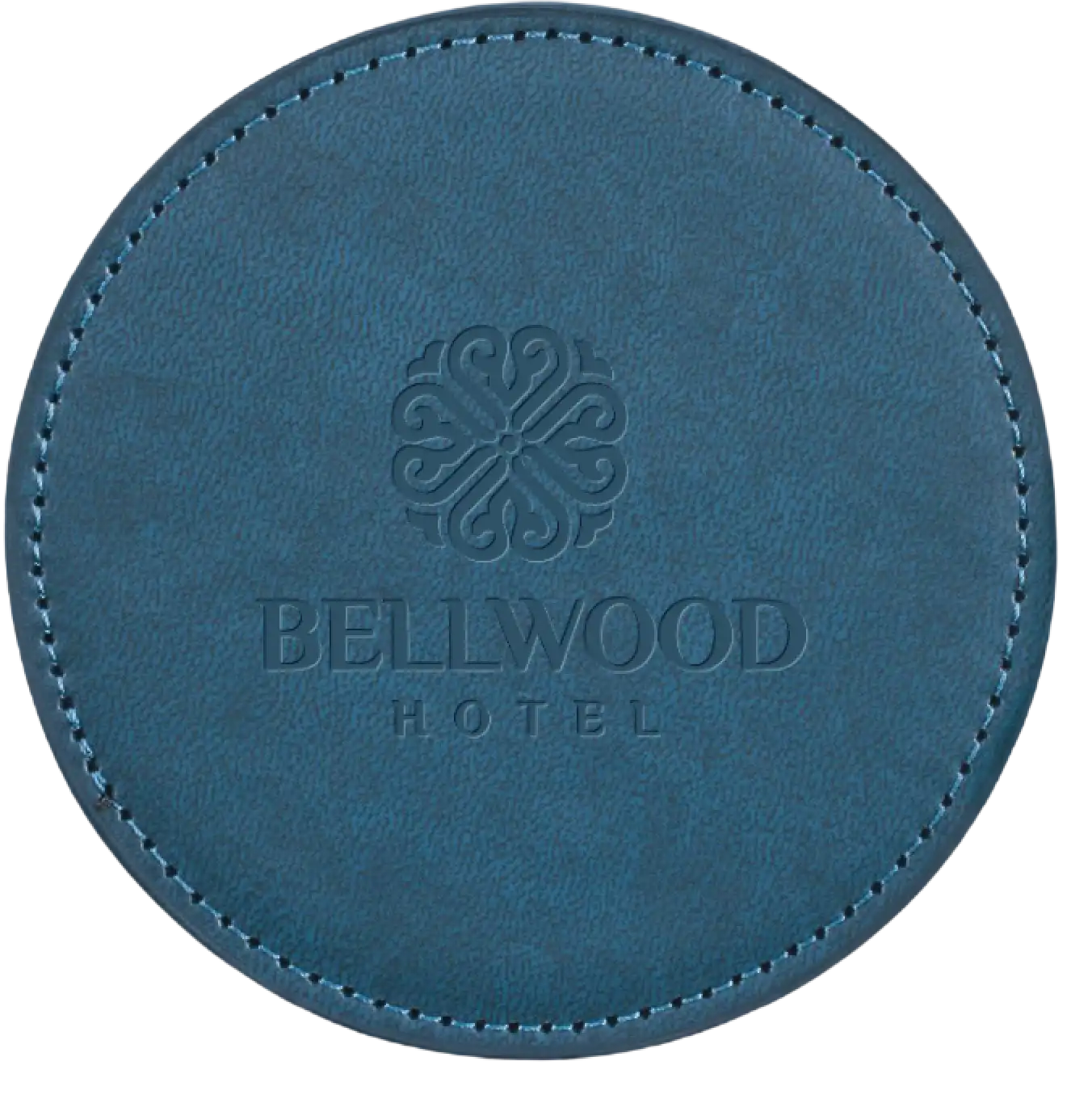 PU leather branded coaster